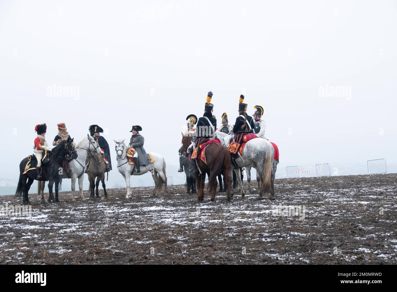 Battle of Austerlitz reconstruction 2022 in Tvarozna , Czech Republic Stock Photo