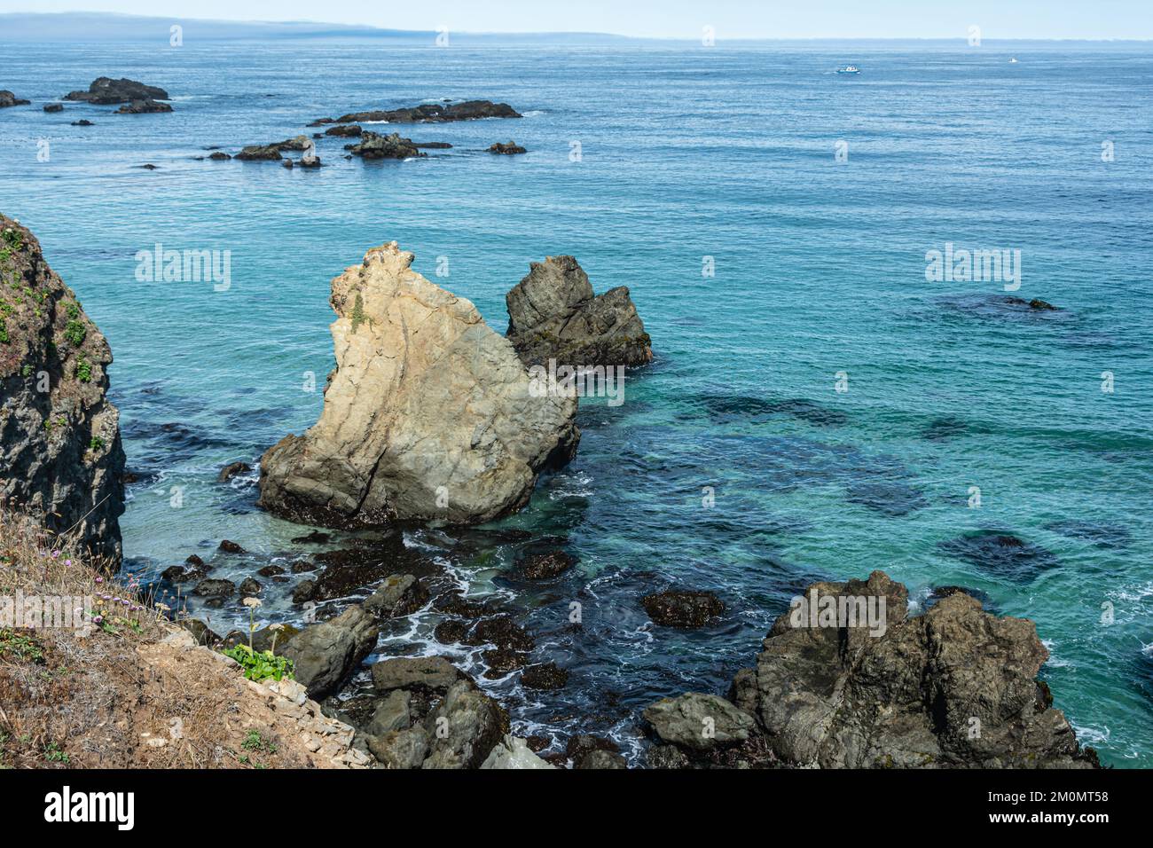 Rocks and ocean in front of Fort Bragg, California, USA Stock Photo Alamy