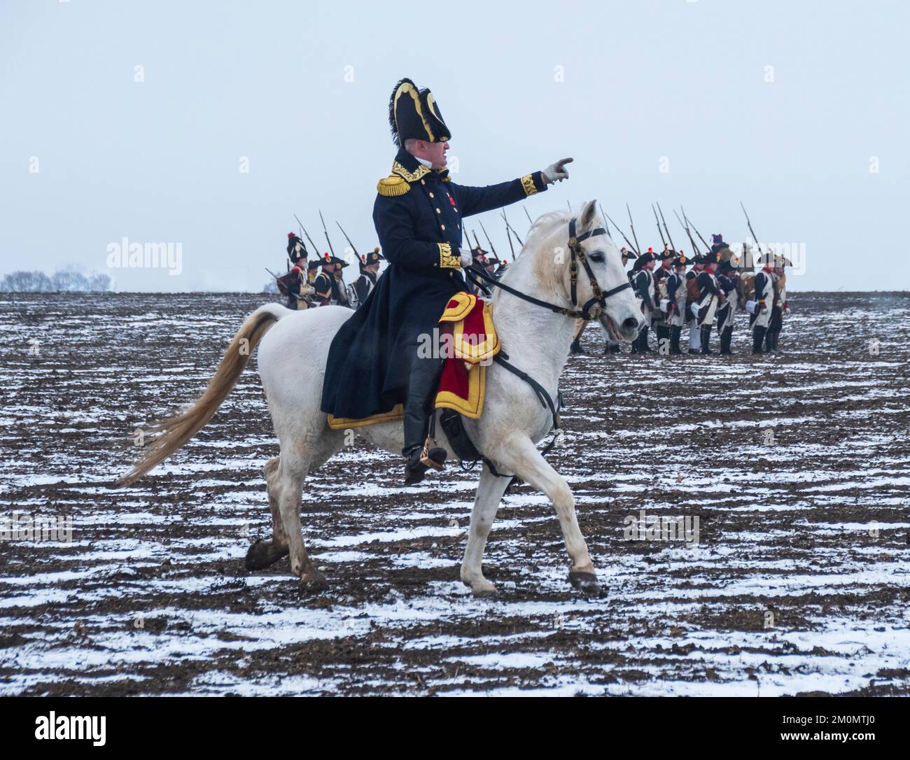 Battle of Austerlitz reconstruction 2022 in Tvarozna , Czech Republic