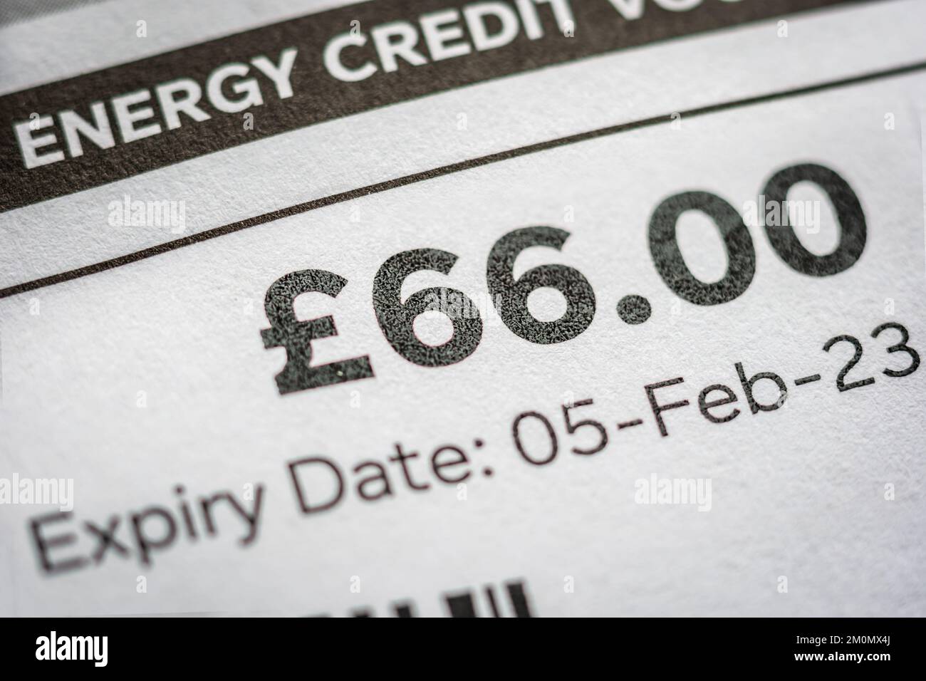 Electricity energy support scheme voucher letter notice in England UK