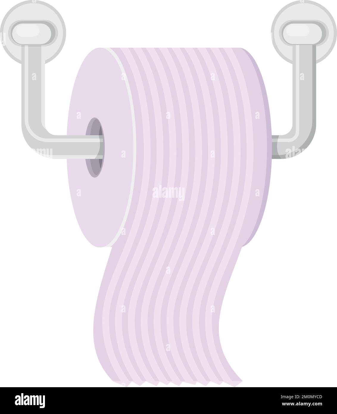 Toilet paper roll hanger. Cartoon bathroom icon Stock Vector Image