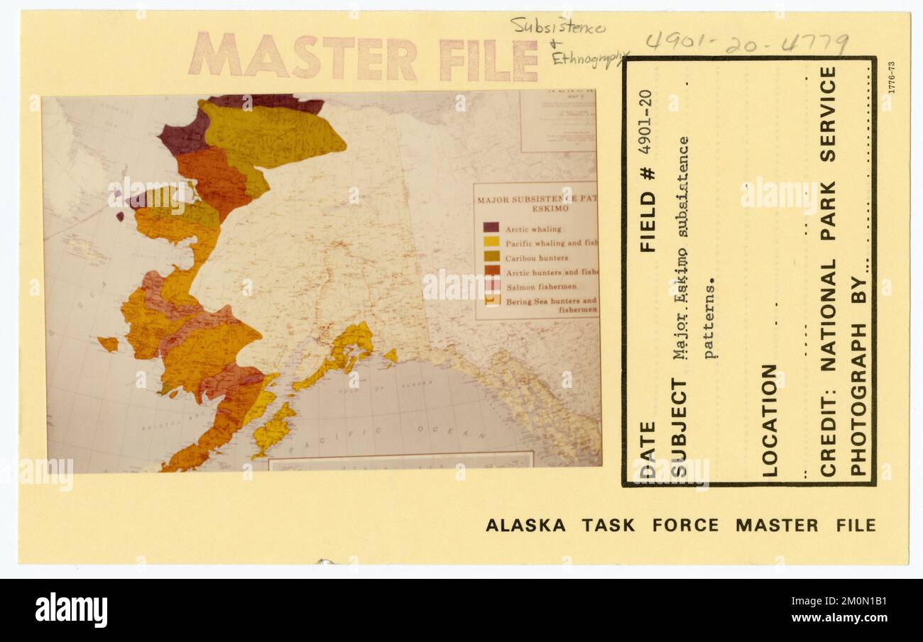 Major Eskimo subsistence patterns. Alaska Task Force Photographs Stock ...