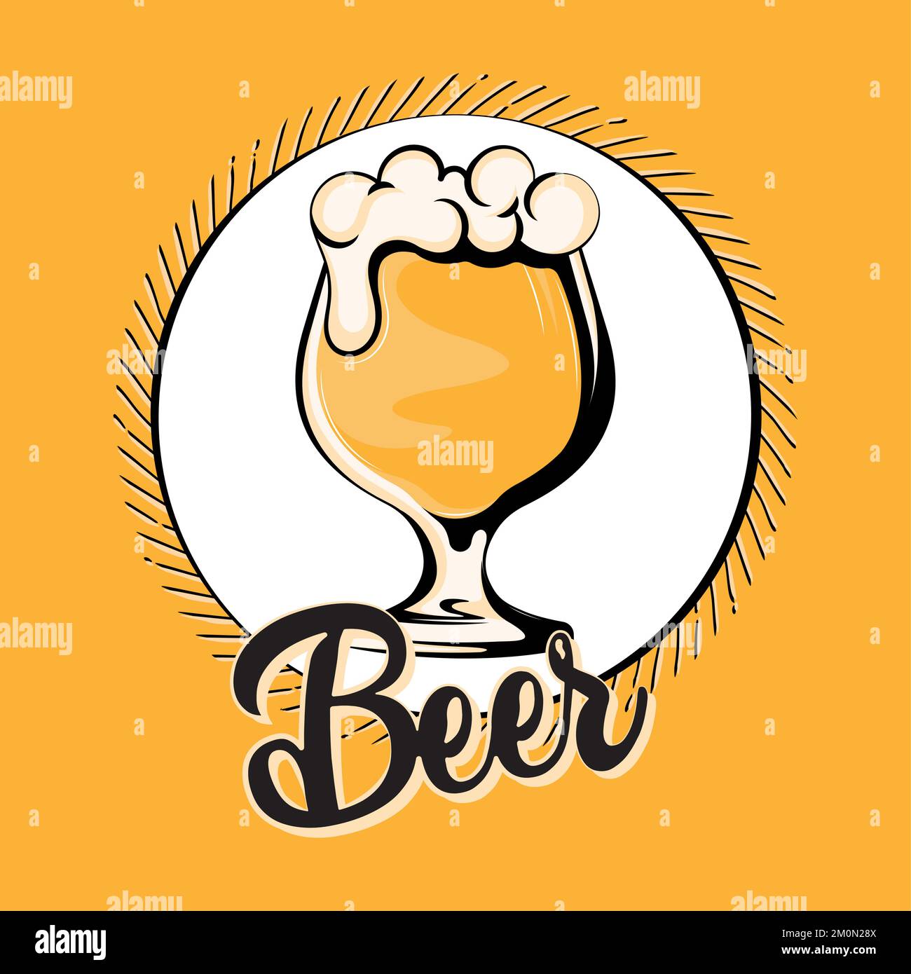 Vintage beer cup with foam poster Vector Stock Vector Image & Art - Alamy