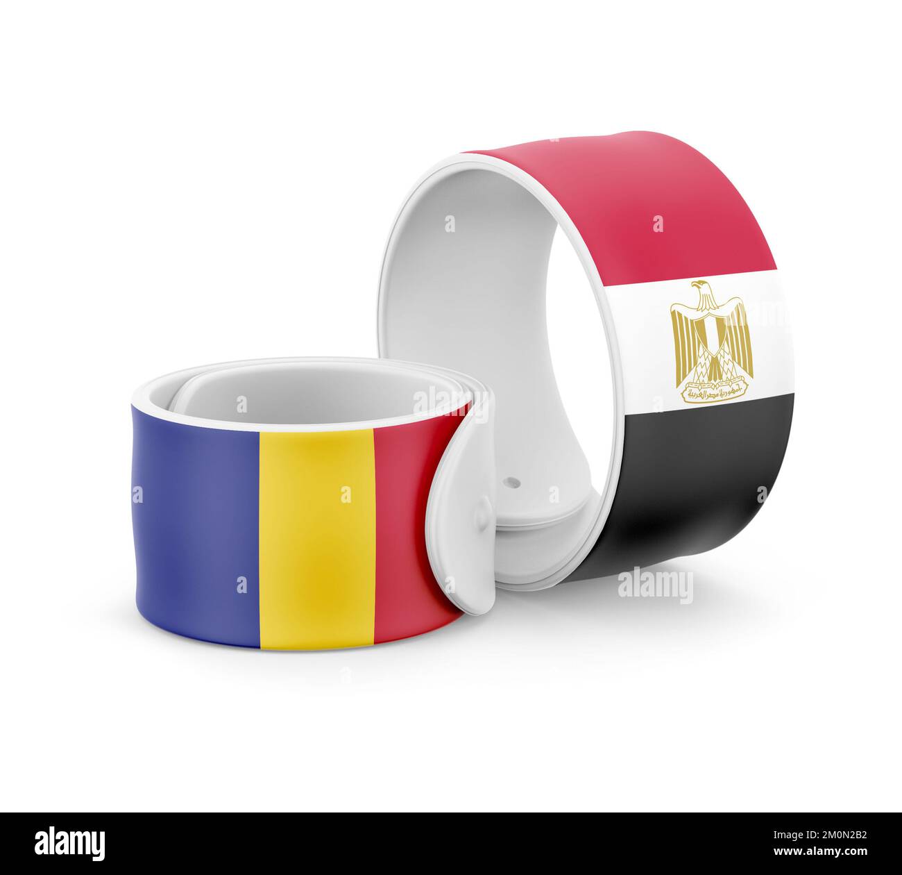 Egypt National Flag for friendship on Bracelet Stock Photo
