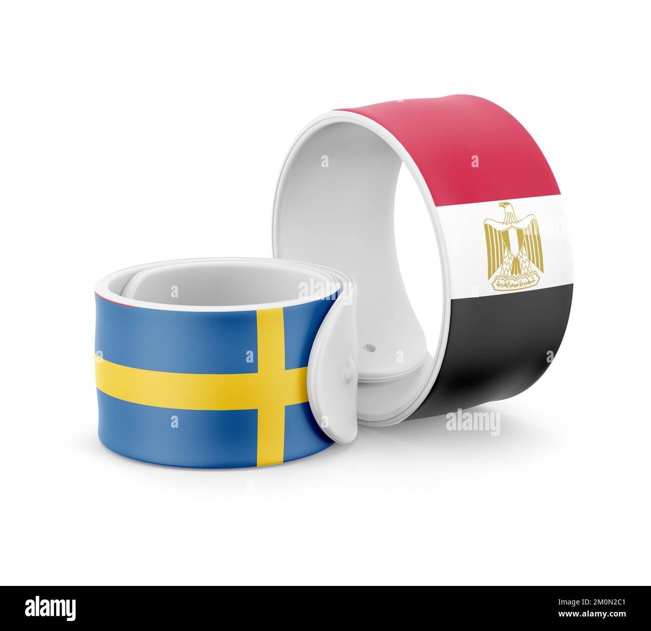 Egypt National Flag for friendship on Bracelet Stock Photo