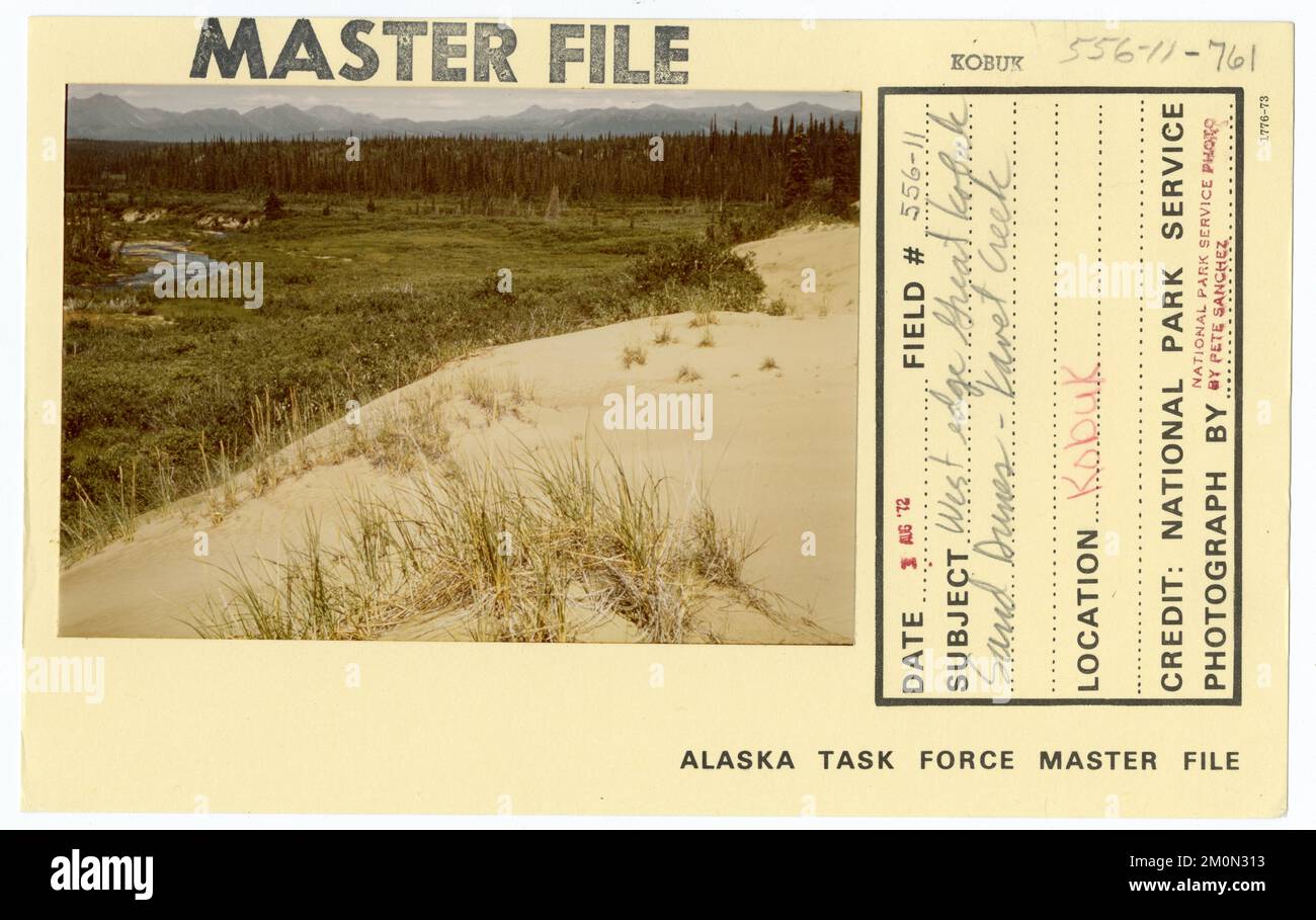 West edge, Great Kobuk Sand Dunes - Kavet Creek. Alaska Task Force Photographs Stock Photo