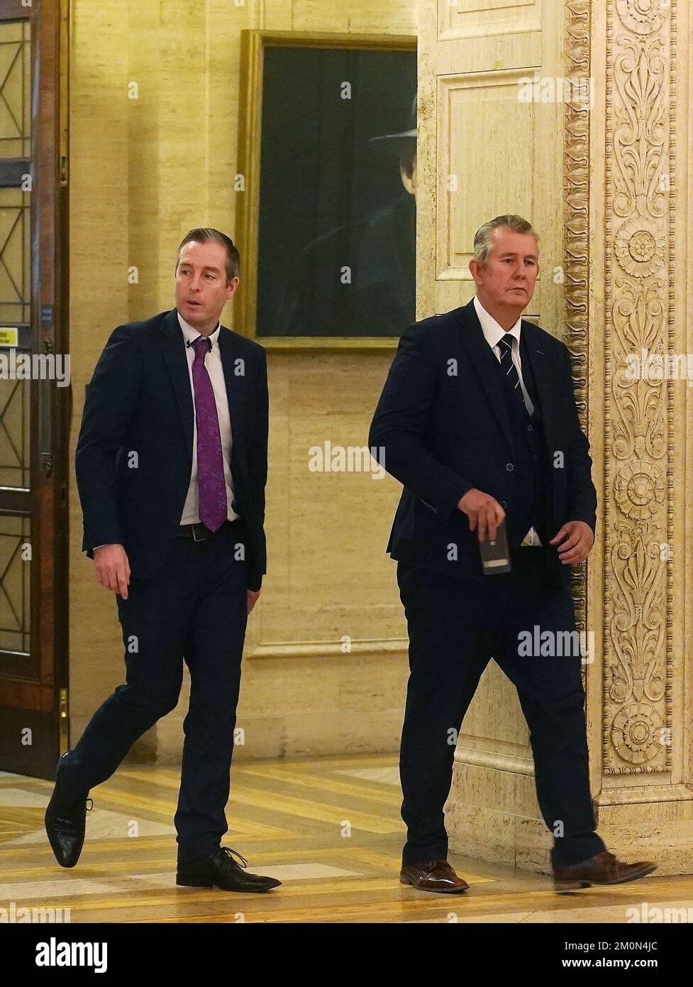 DUP MLA's Paul Givan (left) And Edwin Poots Leaving The Assembly ...