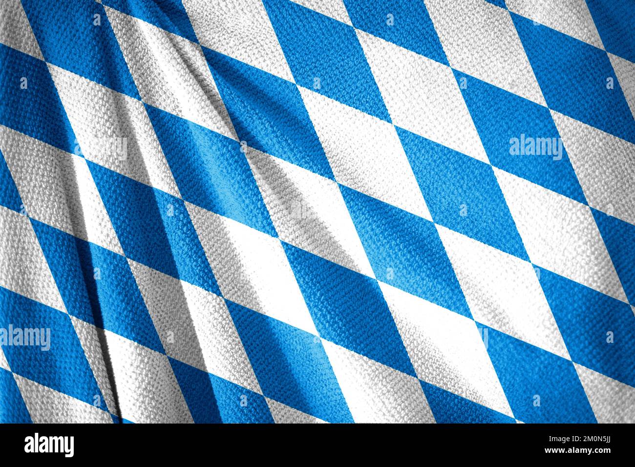 Bavaria state on towel surface illustration with, country symbol of Bayern Stock Photo