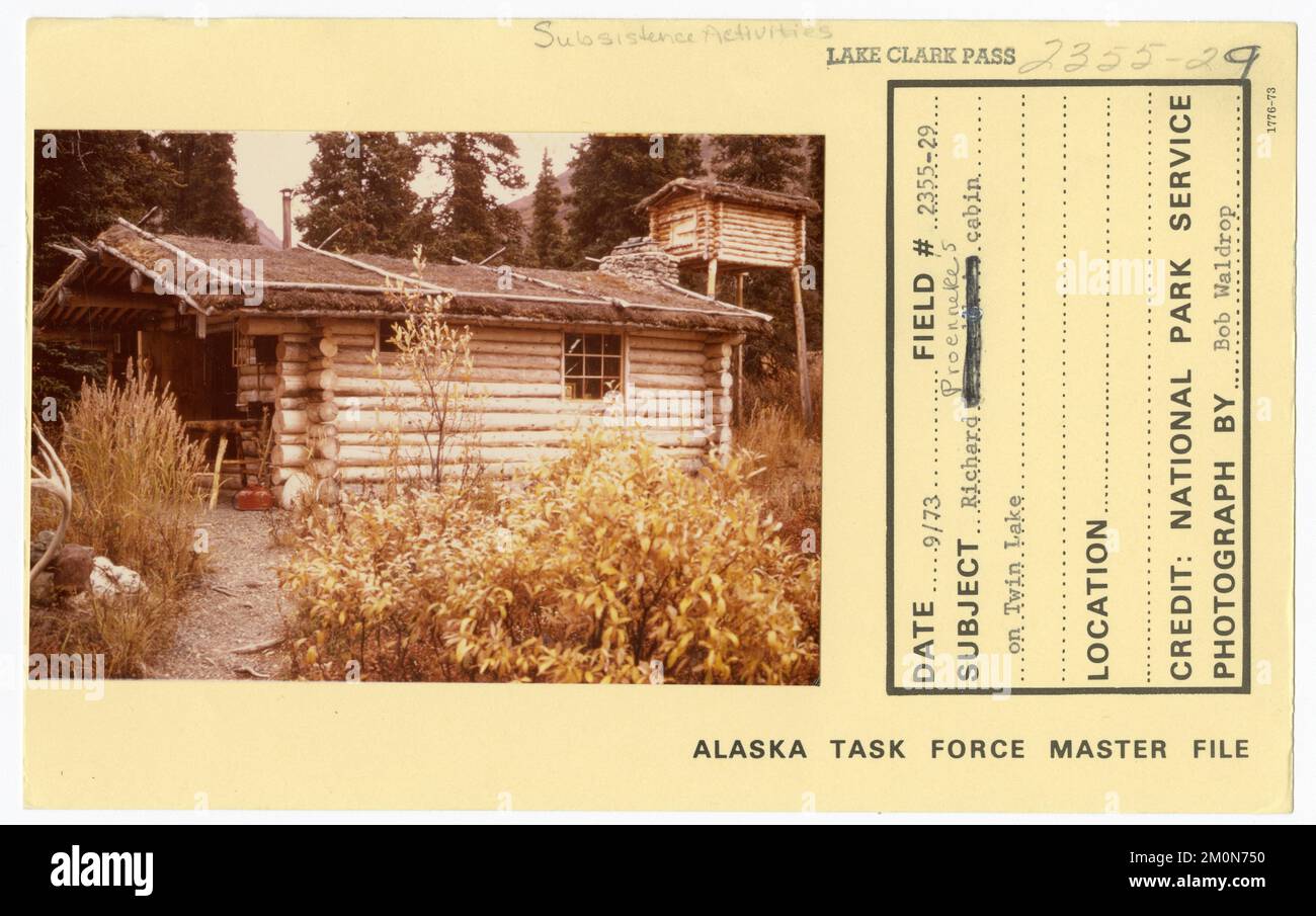Richard Proenneke's cabin on Twin Lake. Alaska Task Force Photographs