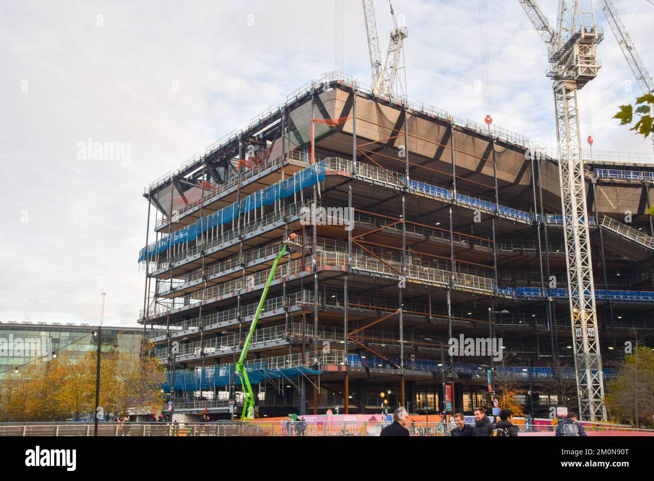 London, UK 7th December 2022. New Google headquarters under construction in King's Cross. Stock Photo