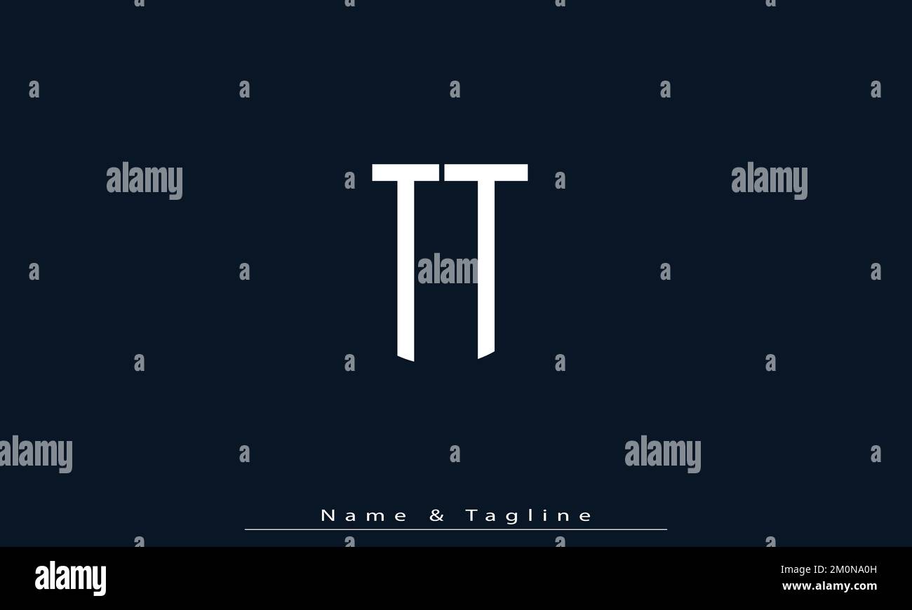Alphabet letters Initials Monogram logo TT Stock Vector