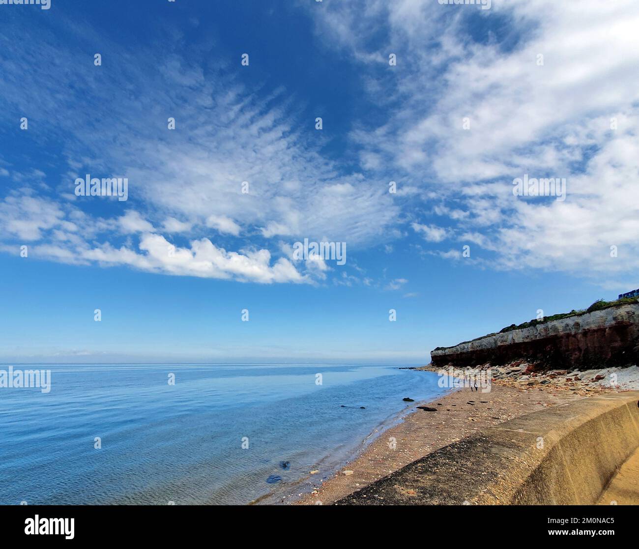 Hunstanton cliff view looking towards Old Hunstanton, Norfolk England