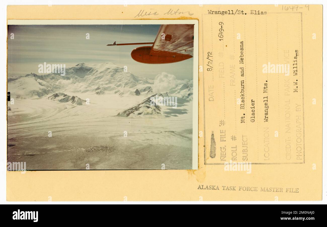 Mount Blackburn and Nabesna Glacier. Alaska Task Force Photographs