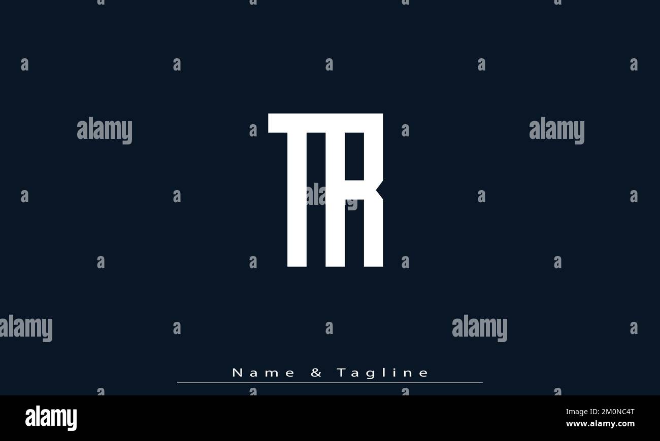 Alphabet letters Initials Monogram logo TR , RT Stock Vector