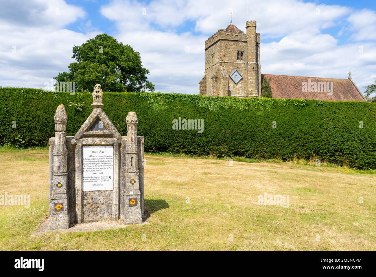 Battle East Sussex French memorial to King Harold Harold Godwinson in