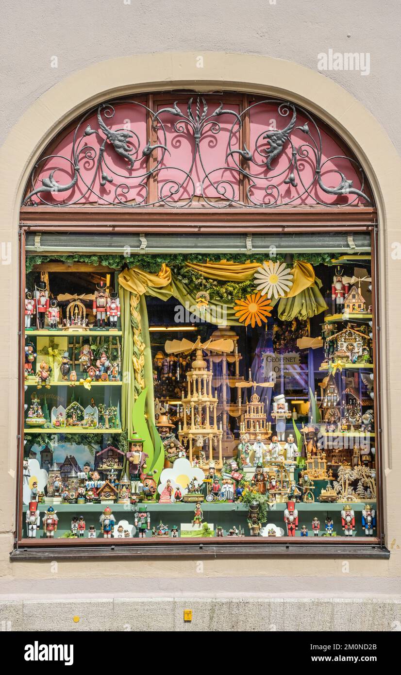 Weihnachtsladen Käthe Wohlfahrt, Rothenburg ob der Tauber, Bayern, Deutschland Stock Photo