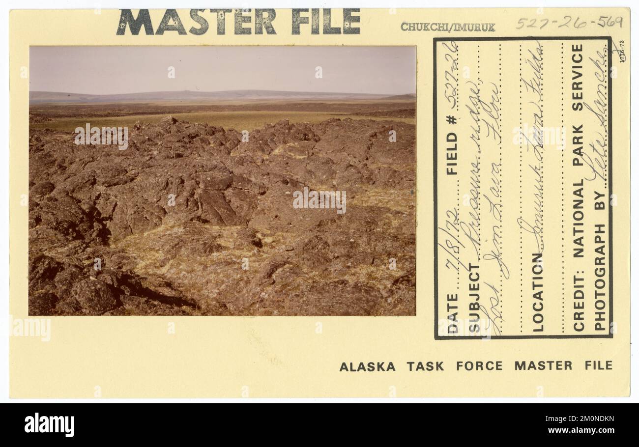 Pressure ridge Lost Jim Lava Flow. Alaska Task Force Photographs Stock ...