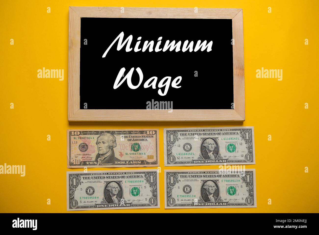 The Minimum Wage In New Jersery At $13.00 Per Hour Stock Photo - Alamy