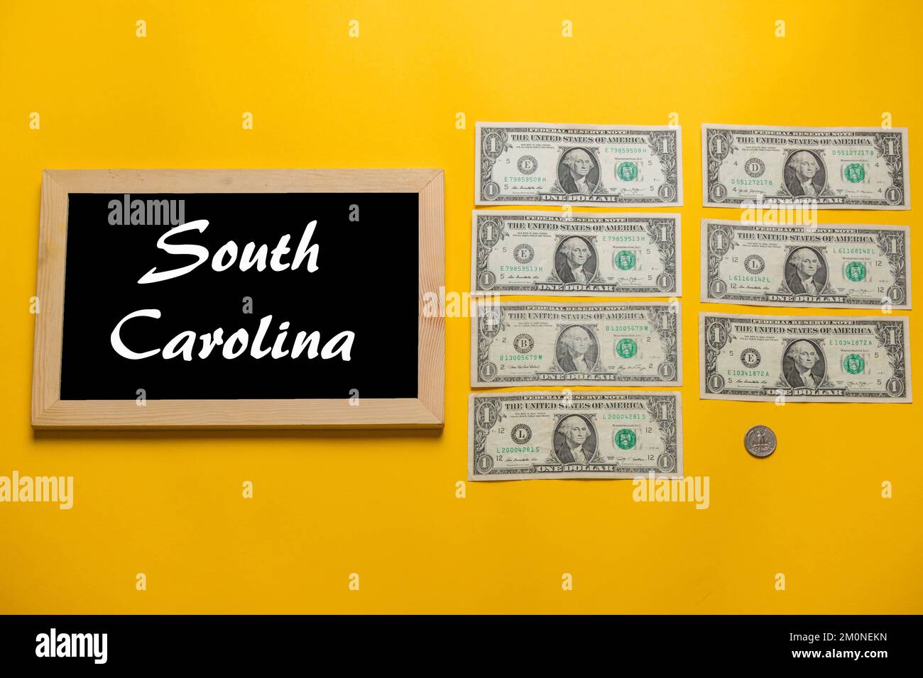 The Minimum Wage in South Carolina 7.25 per hour Stock Photo Alamy
