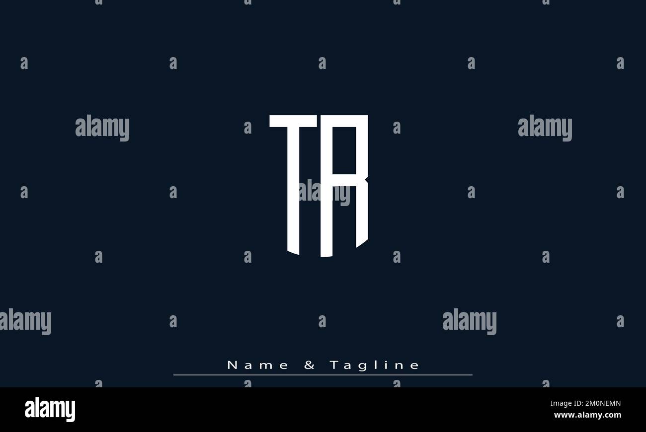 Alphabet letters Initials Monogram logo TR , RT Stock Vector