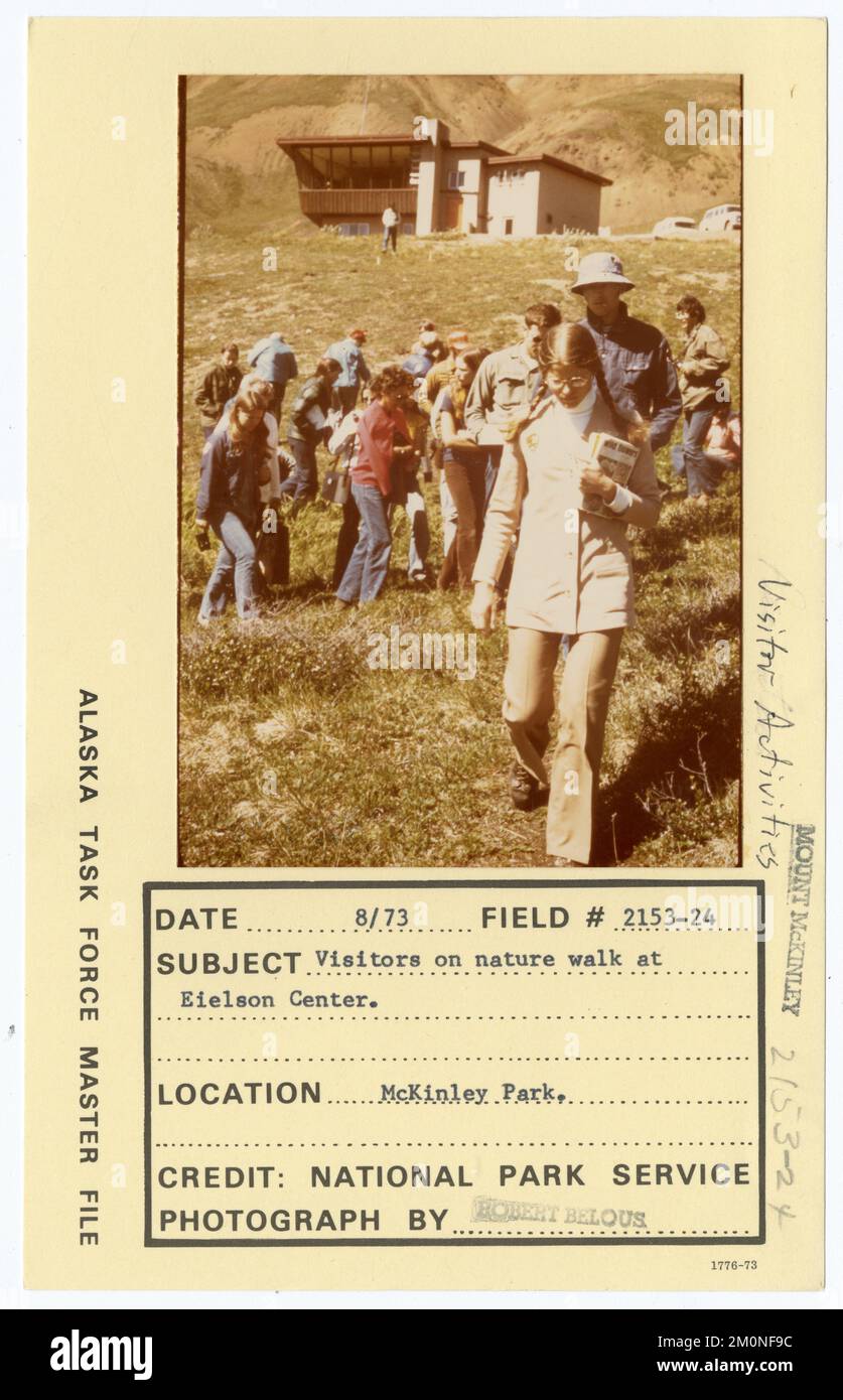 Visitors on nature walk at Eielson Center. Alaska Task Force ...