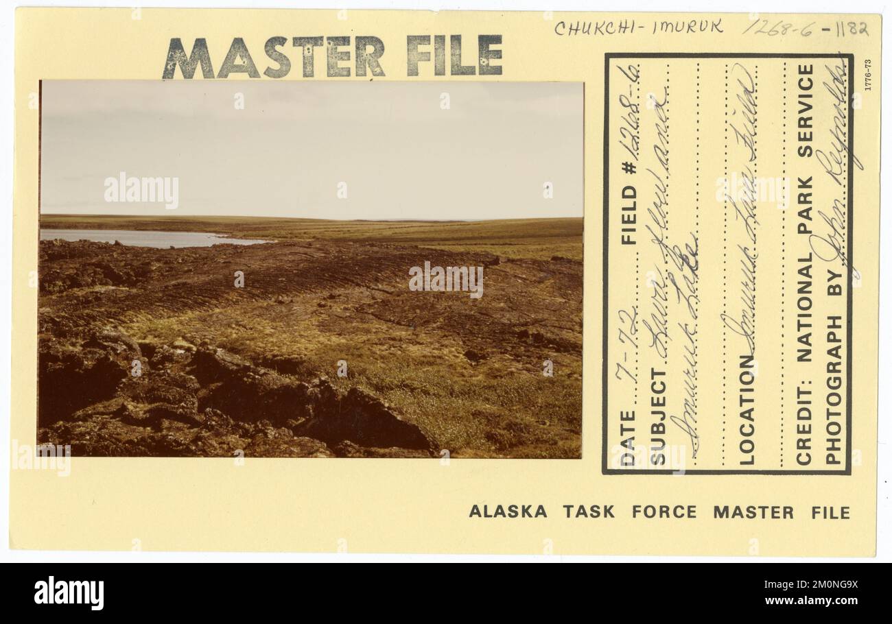 Lava flow and Imuruk Lake. Alaska Task Force Photographs Stock Photo ...
