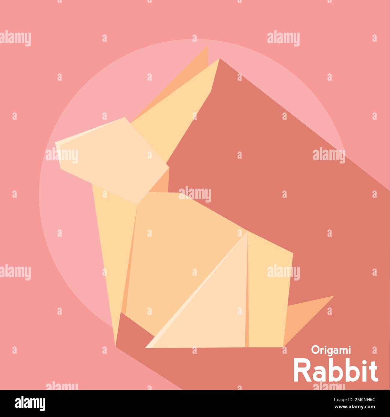 Isolated rabbit origami icon flat design Vector Stock Vector Image ...