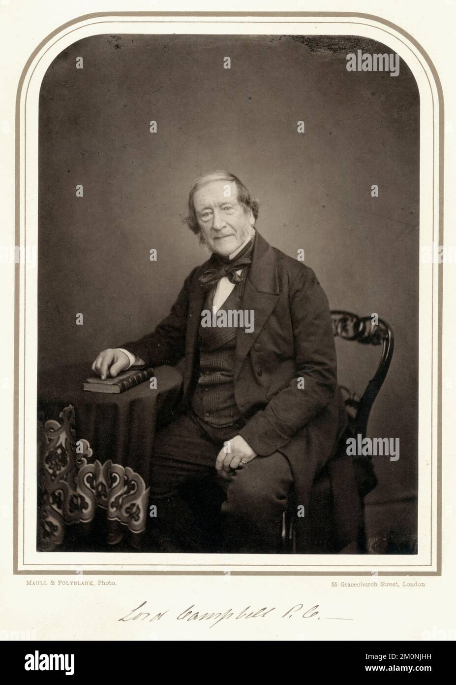 John Campbell, 1st Baron Campbell of St Andrews, ca 1857, by Maull