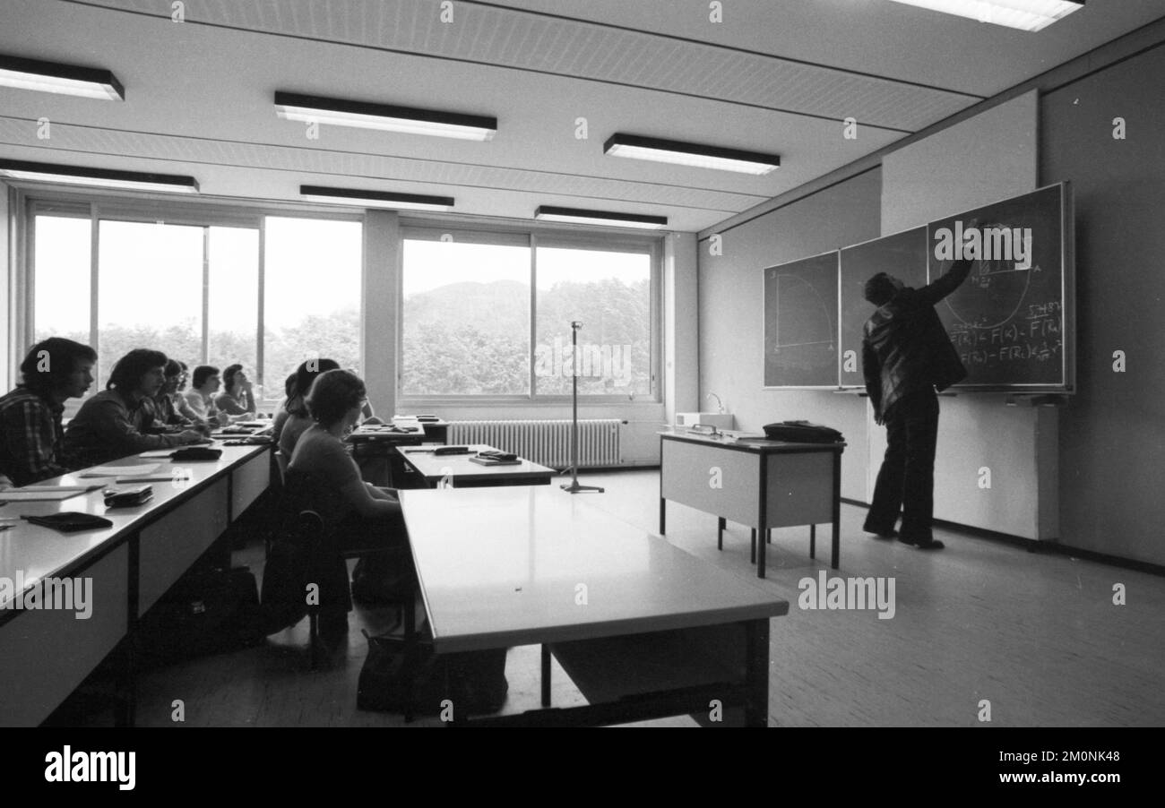 Teaching at a grammar school on 18.6.1974 in Dortmund, Germany, Europe Stock Photo