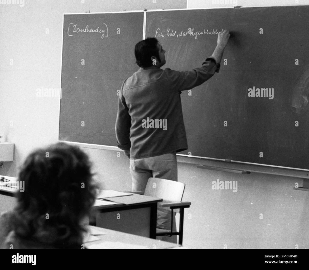 Teaching at a grammar school on 18.6.1974 in Dortmund.subject German, Germany, Europe Stock Photo