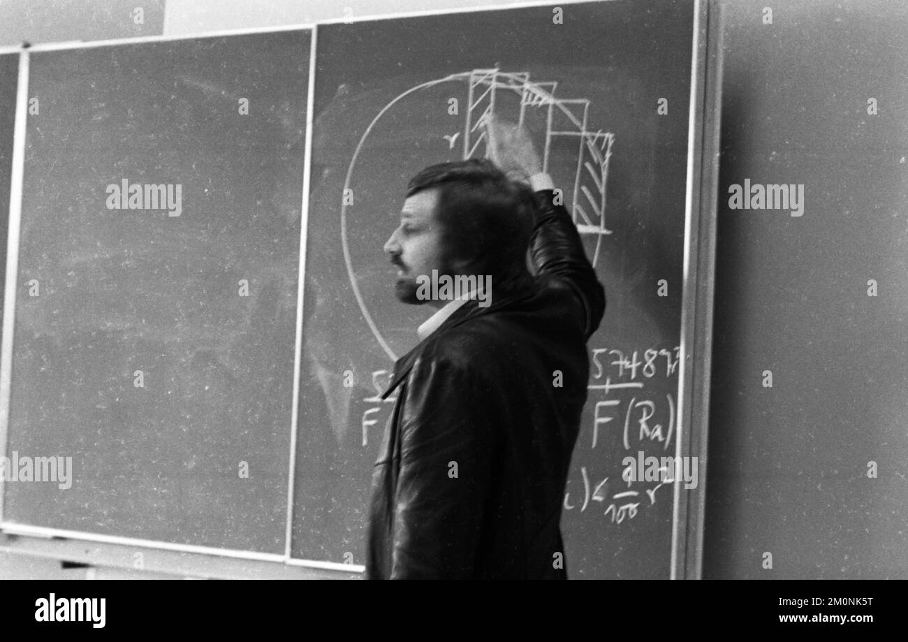 Teaching at a grammar school on 18.6.1974 in Dortmund.subject mathematics, Germany, Europe Stock Photo
