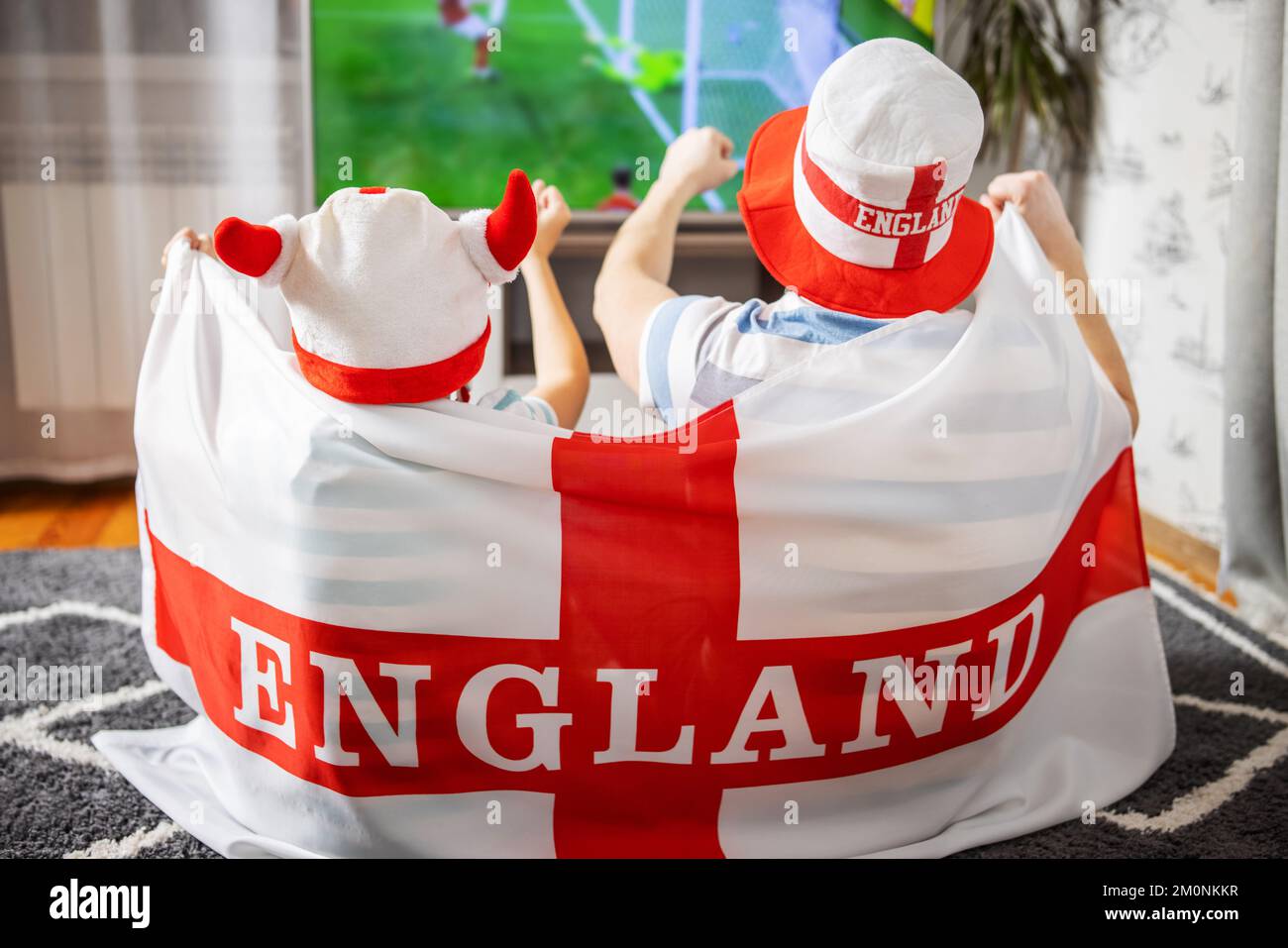 England flag football goal hi-res stock photography and images - Alamy