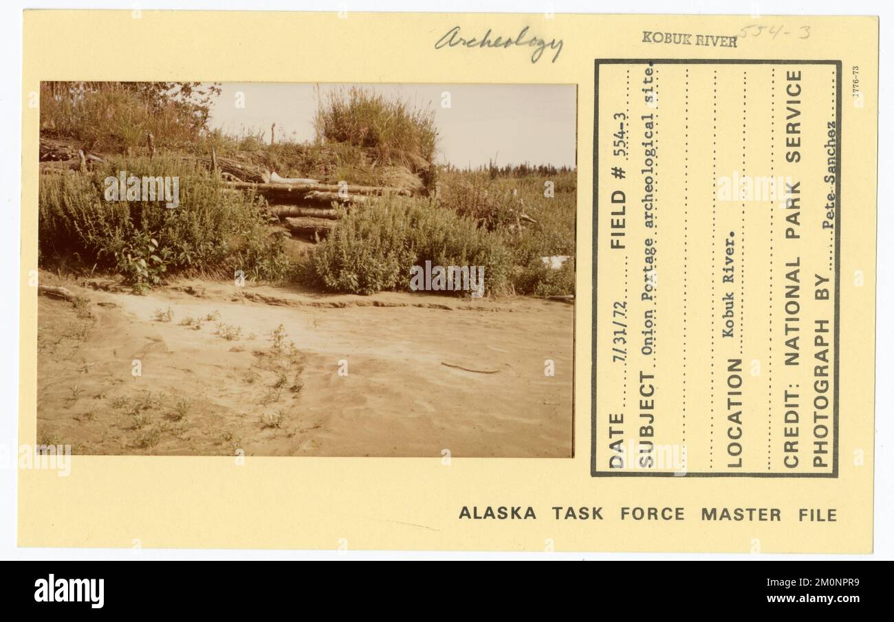 Onion Portage archeological site. Alaska Task Force Photographs Stock