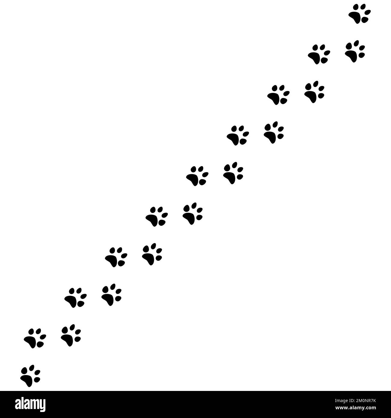 Paw print vector icon isolated on white background stock vector image