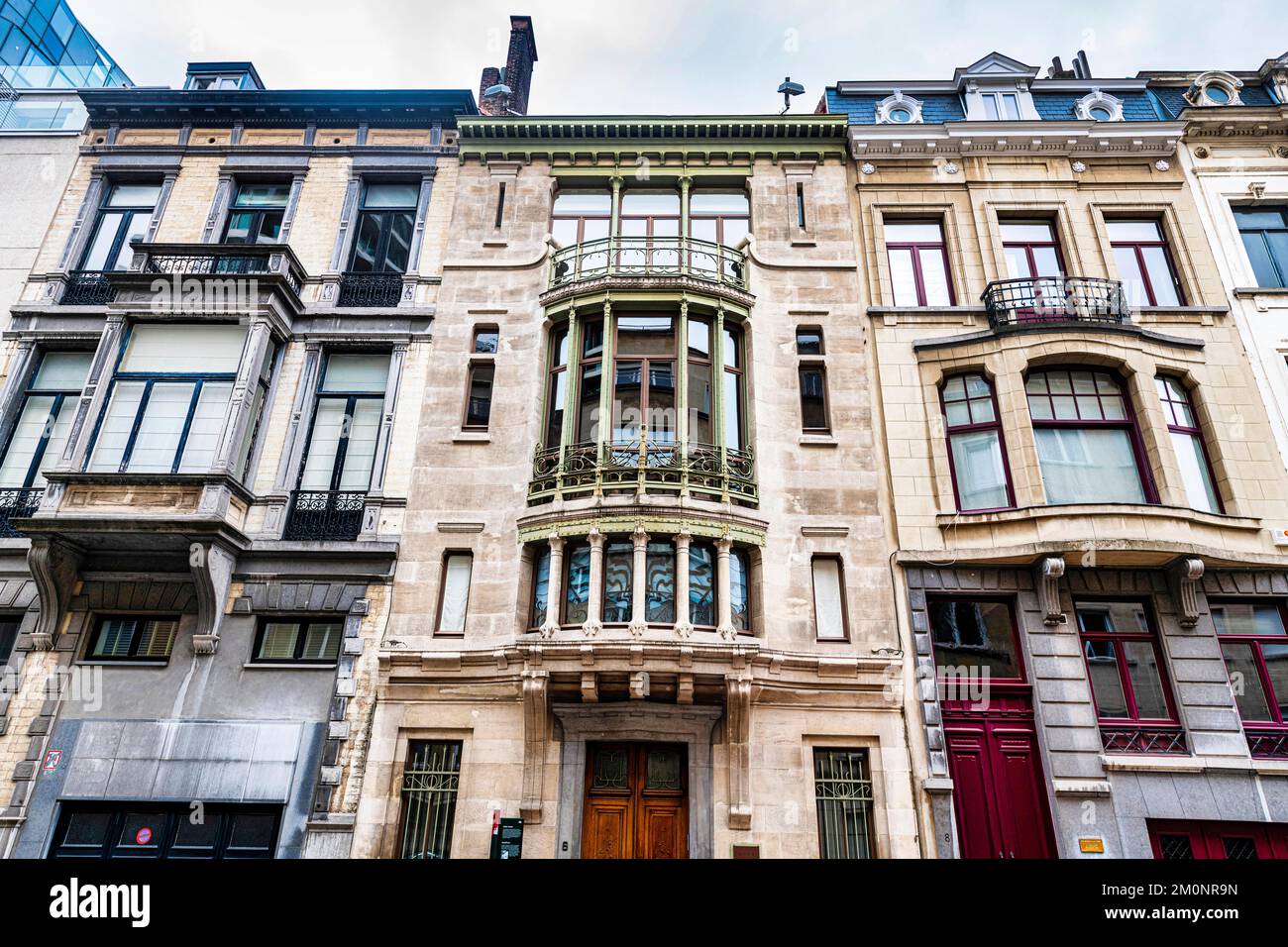 Victor Horta art nouveau, Unesco world heritage site Hôtel Tassel, Brussels, Belgium, Europe Stock Photo