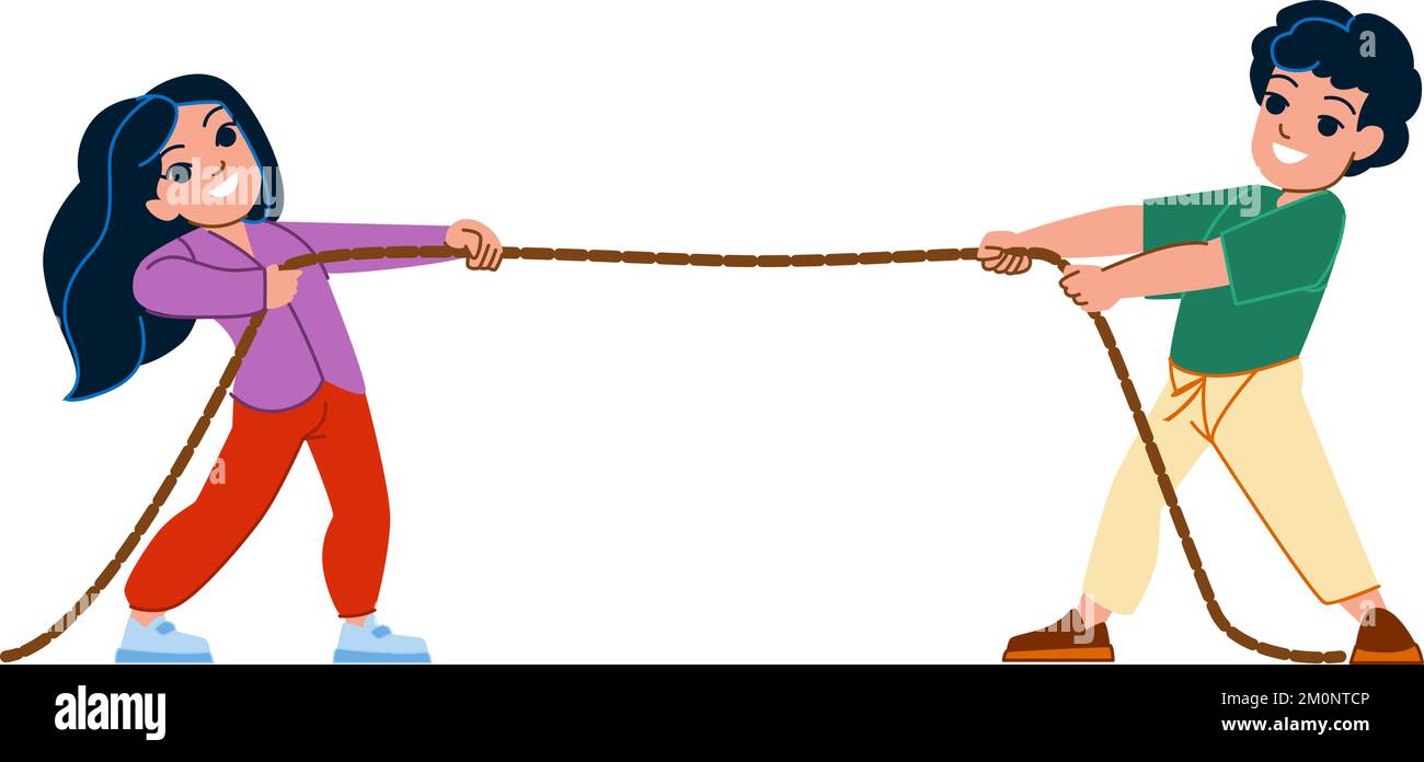 Two Ropes Cartoons rope kid vector Stock Vector Image & Art - Alamy