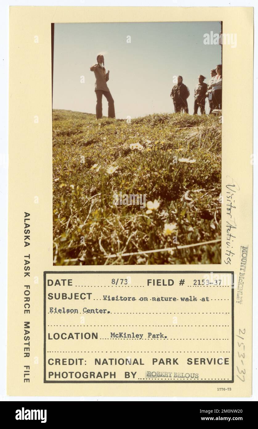 Visitors on nature walk at Eielson Center. Alaska Task Force ...