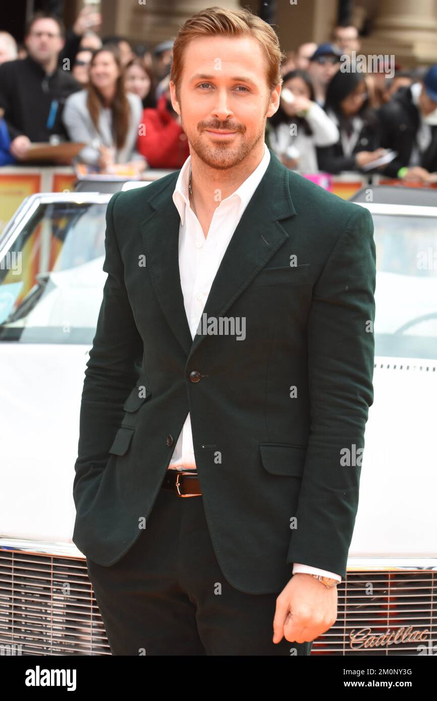 Ryan Gosling, 'The Nice Guys' Film Premiere, Odeon Leicester Square, London. UK Stock Photo