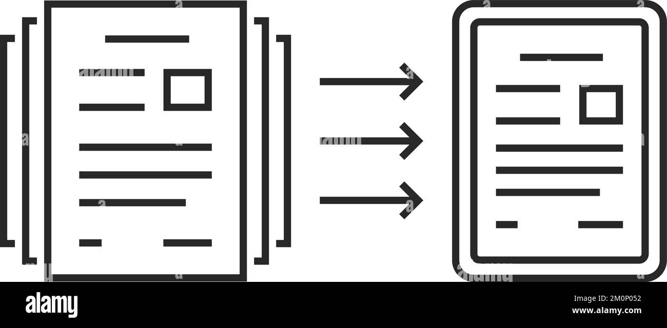 paperless concept of evolution to digital files Stock Vector Image