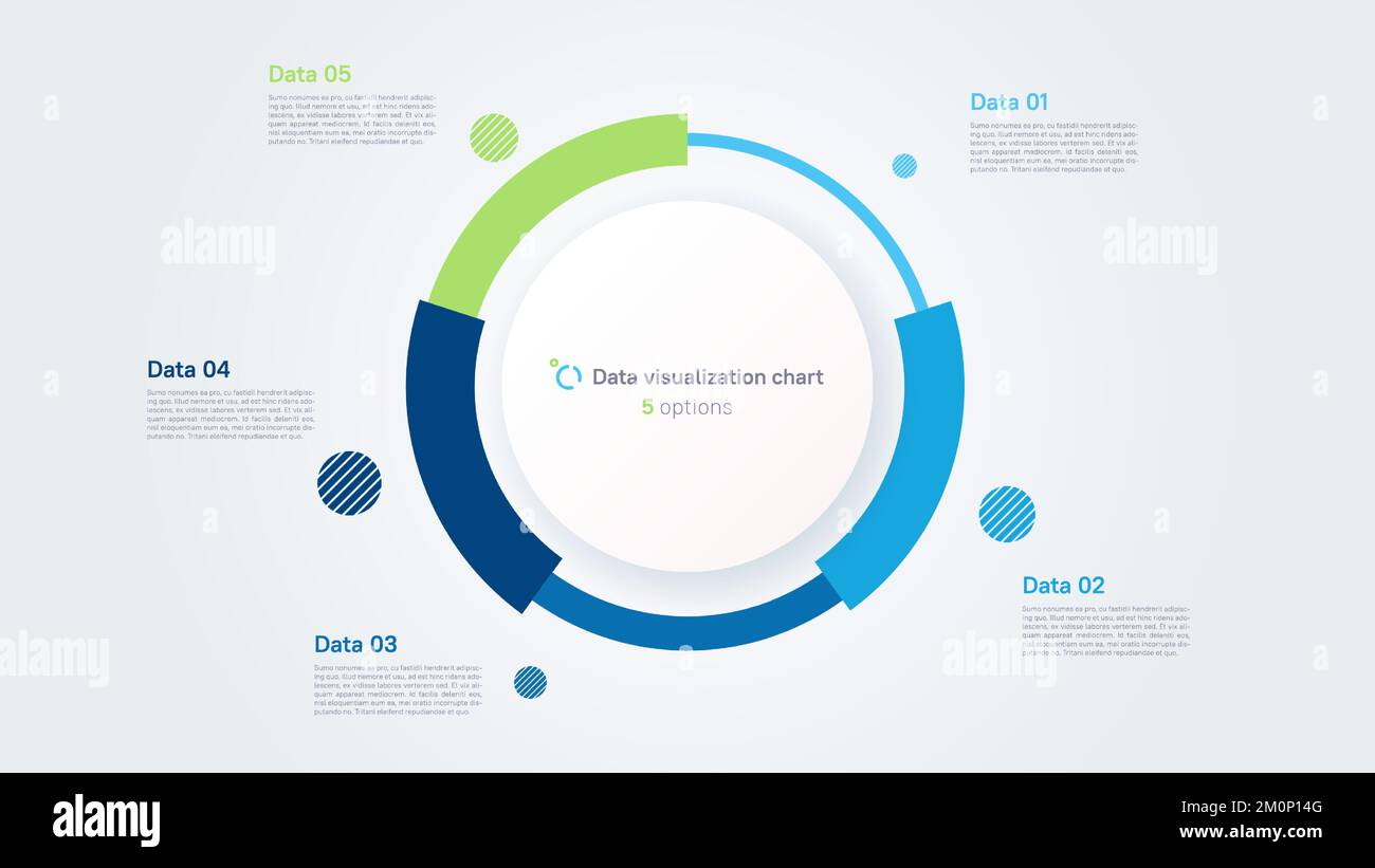 Vector pie chart infographic template in the form of pie chart divided