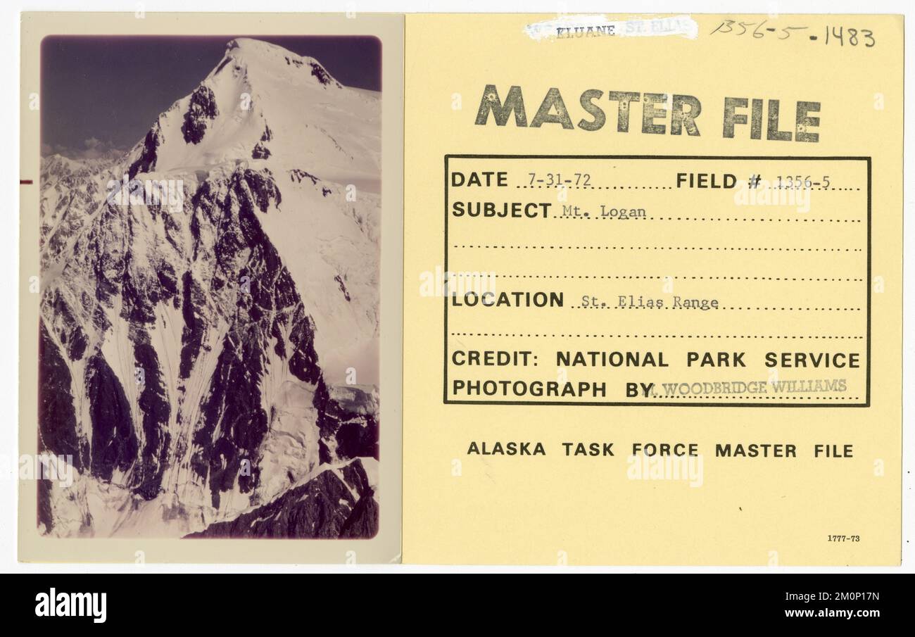 Mount Logan. Alaska Task Force Photographs Stock Photo