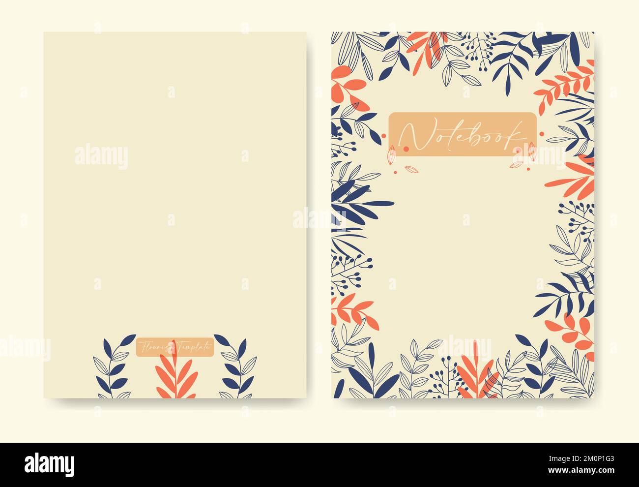 Minimalist flourish template for notebook cover Stock Vector Image & Art -  Alamy