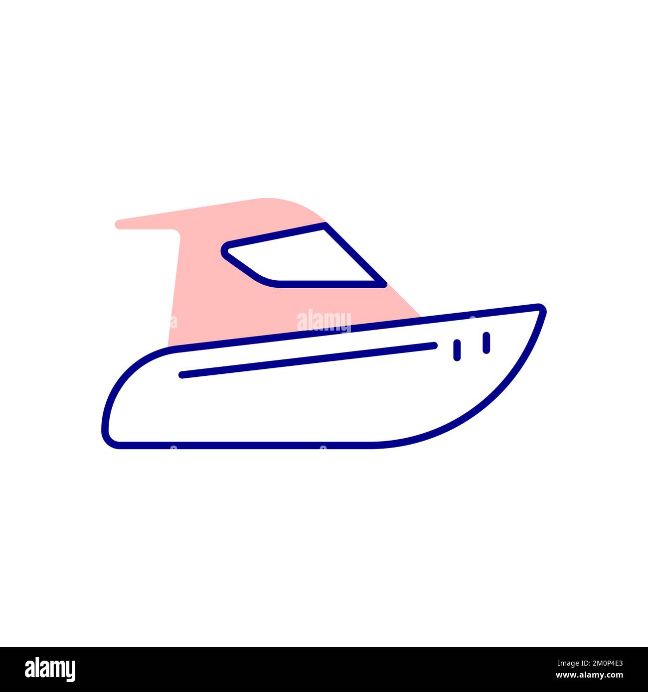Electric Boat Icon, Enjoy the Edge of the Ocean or Lake With a Small