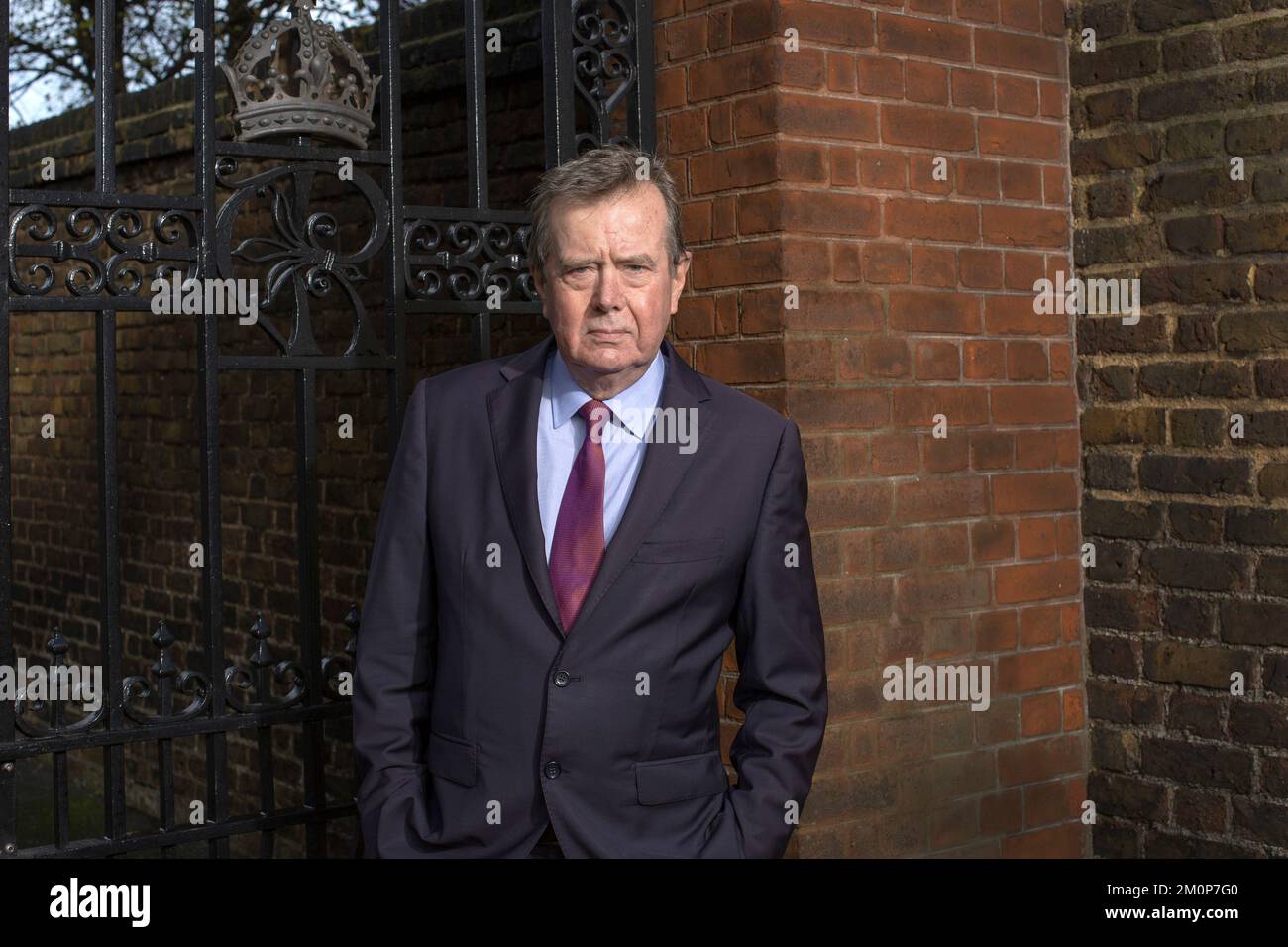 Ken Wharfe royal security expert at the Golden Gates on the south side of Kensington Palace , London , United Kingdom. Stock Photo