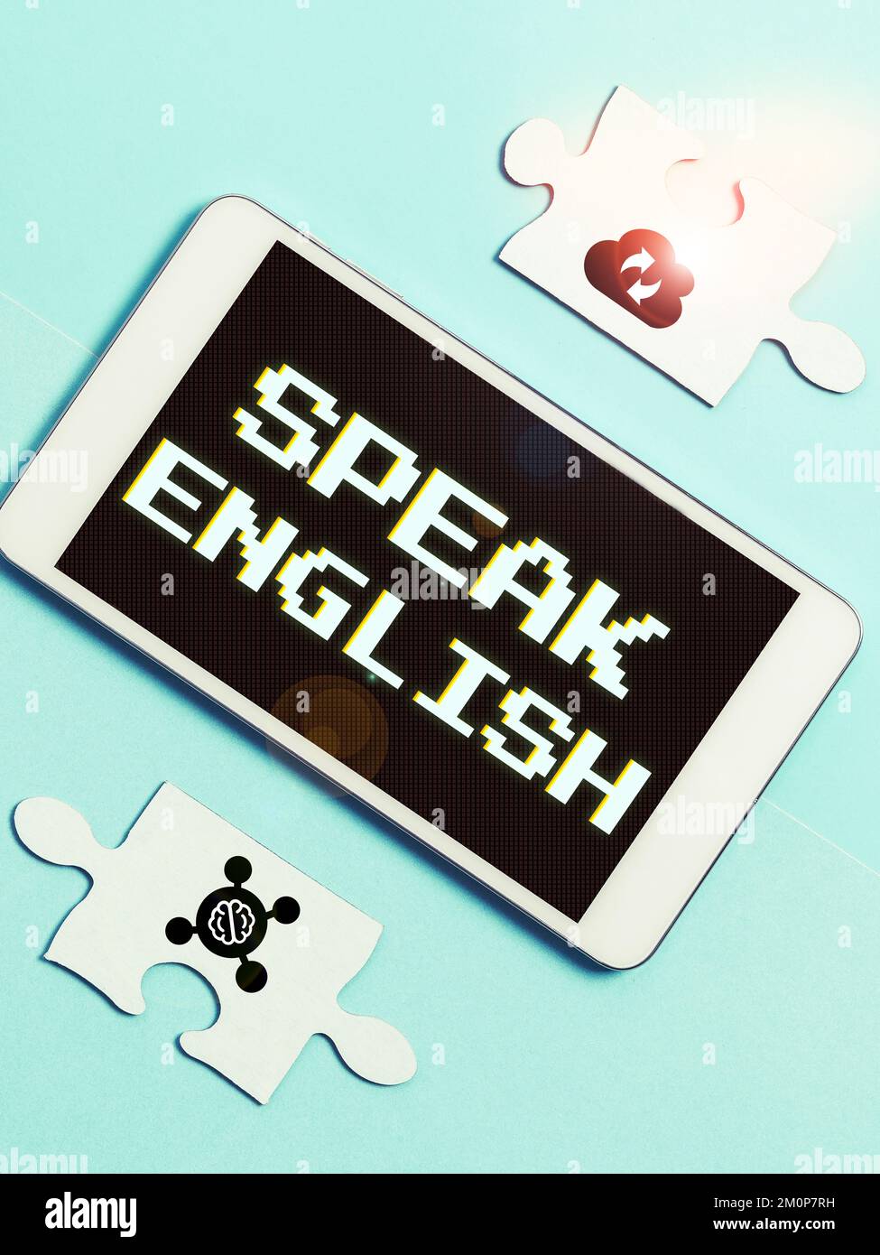 Sign displaying Speak English. Business overview Study another Foreign