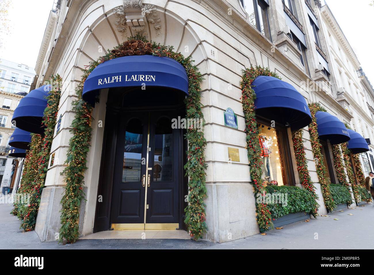 Paris, France-December 04, 2022 : Ralph Lauren's first store in Paris  opened 1986 in the posh shopping district near the Place de la Madeleine,  shown Stock Photo - Alamy