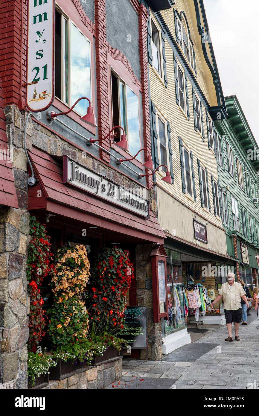 Village of Lake Placid, Main Street Stores and Restaurants. Adironack