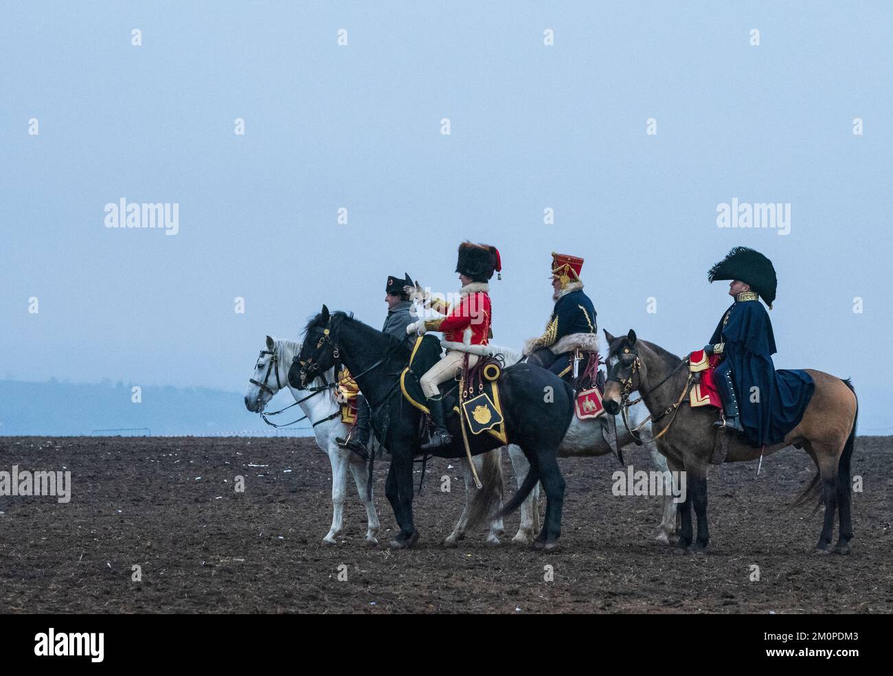 Battle of Austerlitz reconstruction 2022 in Tvarozna , Czech Republic Stock Photo