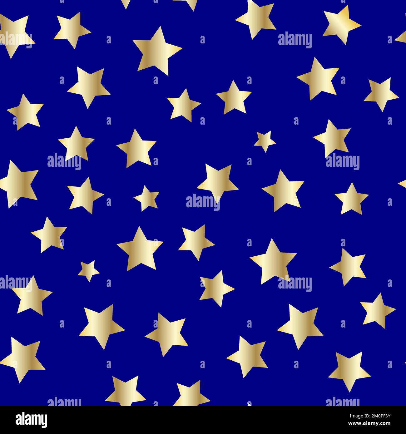 Golden stars background. Night sky seamless pattern Stock Vector Image ...