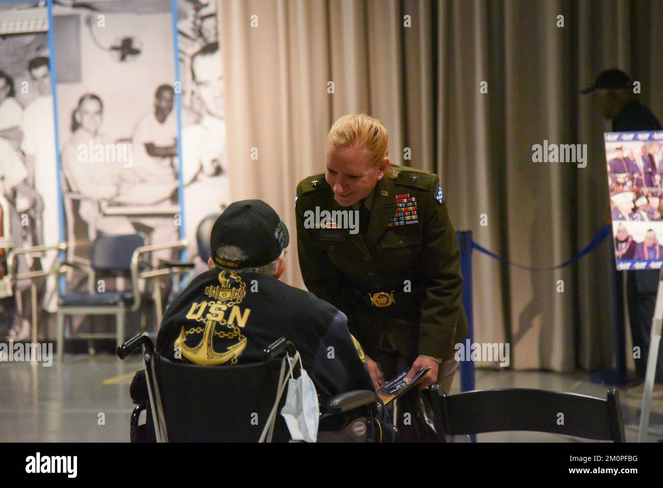 New York, USA. 07th Dec, 2022. Brigadier General Beth Salisbury talks